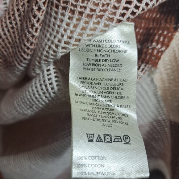 Free People We The Free Del Mar Cabana Shirt Brown Combo NEW SIZE MEDIUM - Picture 8 of 8